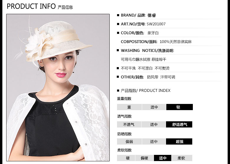 時尚麻紗帽定制，防紫外線遮陽帽，產(chǎn)品信息